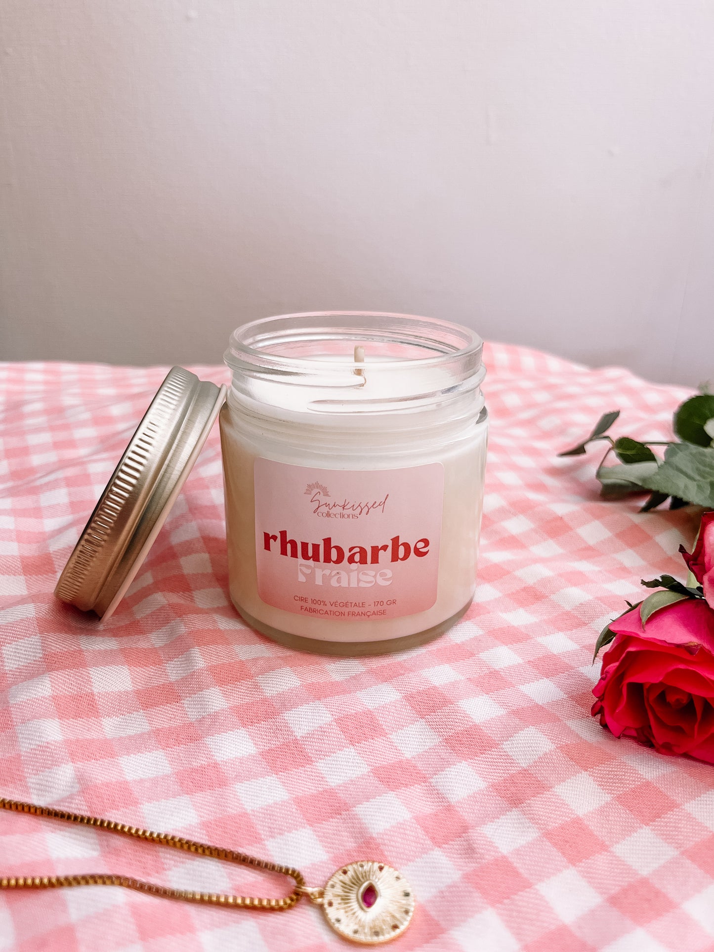 Bougie - Rhubarbe Fraise