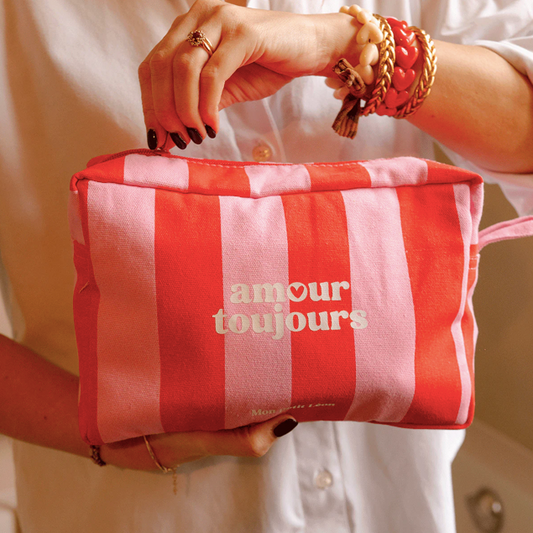 Trousse de toilette Rayures - Amour Toujours