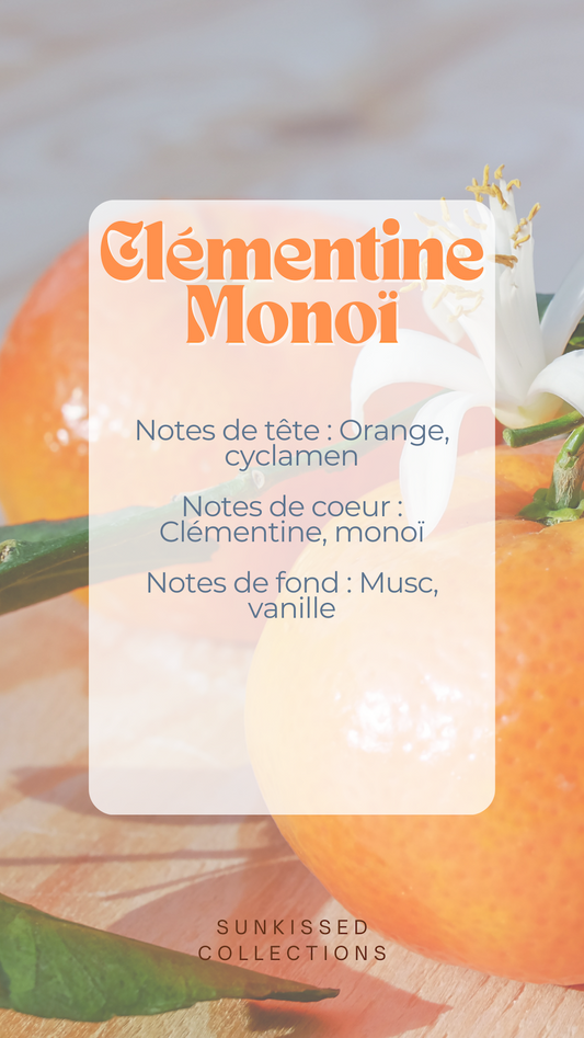 Bougie parfumée - Monoï Clémentine / Santorin