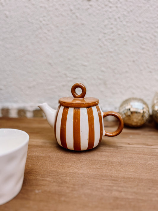 Théière Rayures Terracotta