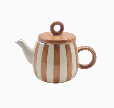 Théière Rayures Terracotta